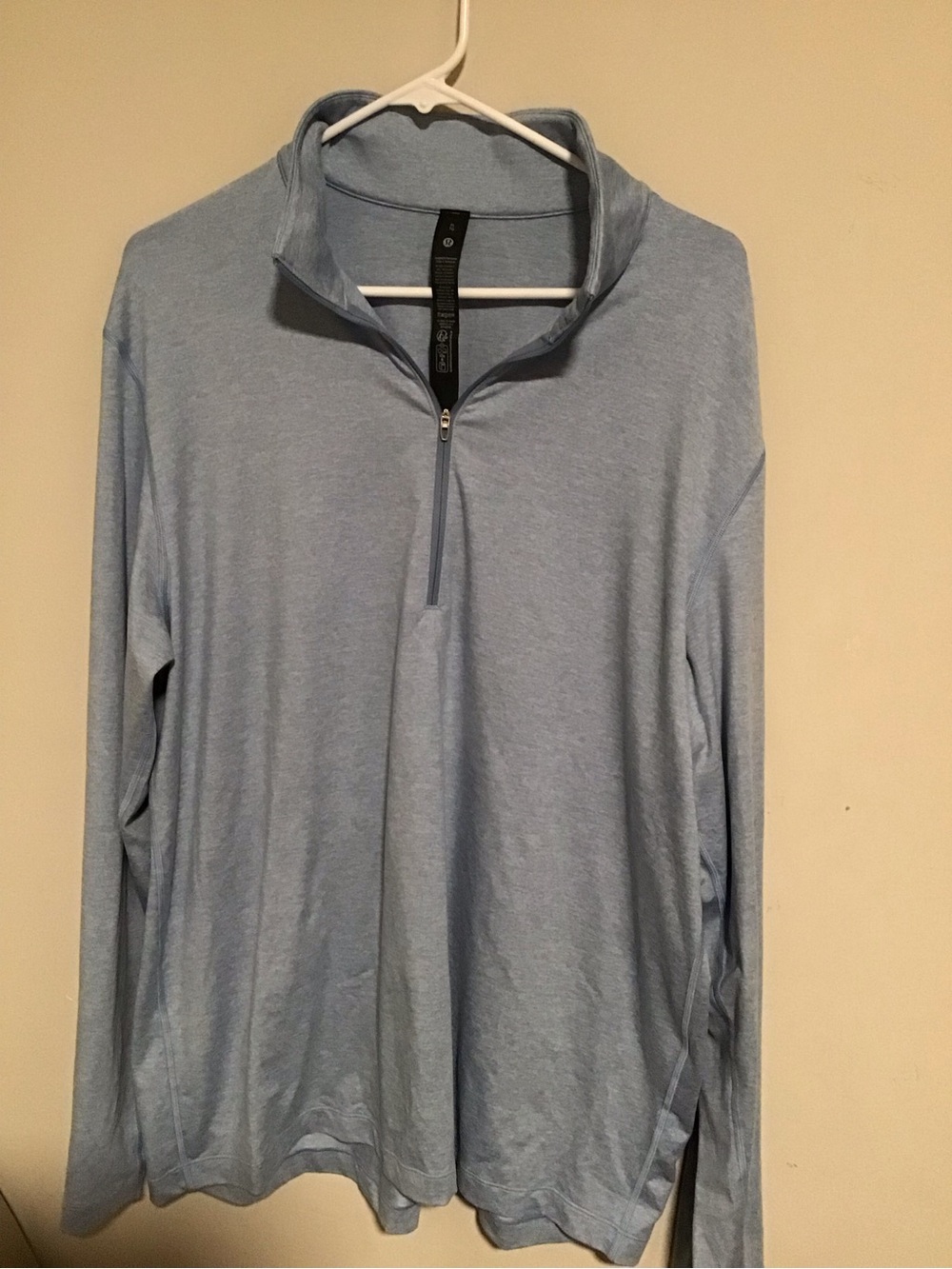 lululemon athletica Light Blue Long Sleeve Quarter-Zip Shirt